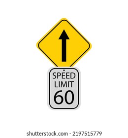 a vector in the form of a traffic sign symbol or icon