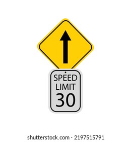 a vector in the form of a traffic sign symbol or icon