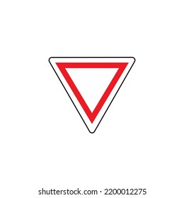 a vector in the form of a traffic sign symbol or logo