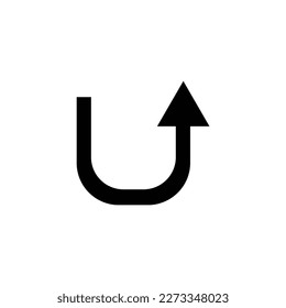 a vector in the form of an upward direction icon