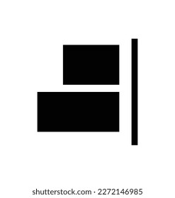 a vector in the form of a vertical icon align right