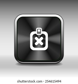 Vector Form X Mark Icon flat survey reject checklist