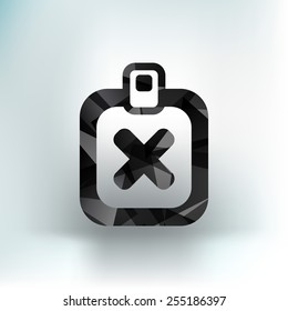 Vector Form X Mark Icon flat survey reject checklist