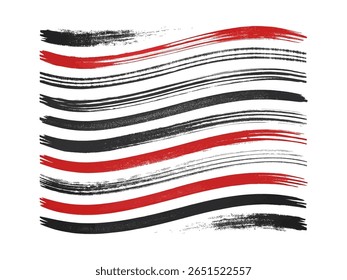 Vector formaat grote set van verschillende grunge penseelstreken in inkt en verf textuur. Hoogwaardige grungy elementen voor kunst, design, achtergrond, banners en randen.