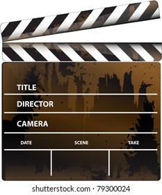 Vector format movie clapper board