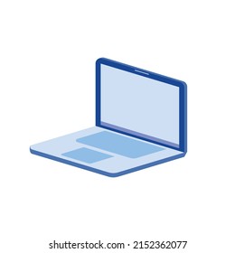 Vector format notebook computer icon.