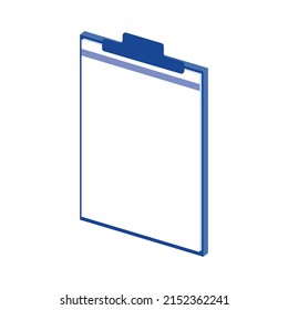 Vector format notepad icon in blue color.