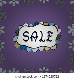 Vector format. Sale Discount background for the online store, shop, promotional leaflet, poster, banner. Illustration in black, white and violet colors. Seamless.