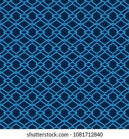 Vector format, seamless geometric new style. A set of seamless blue technology. Modern abstract textures.