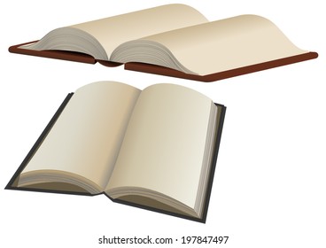 Vector format of two opened books