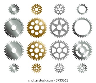 Vector format of various gears.