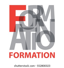 Vector formation. Broken text