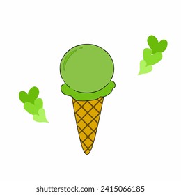 Vector forming ice cream with ice cream funnel