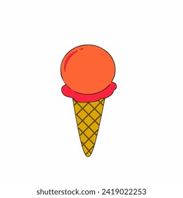 Vector formando helado con embudo de helado