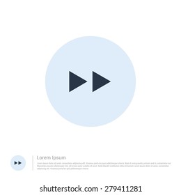 vector forward icon thin line for web and mobile, modern minimalistic flat design. Vector outline icon and offset colour on light white background