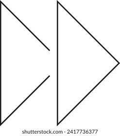 Vector Forward Outline Icon Design
