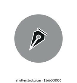 vector fountain pen icon with simple shapes