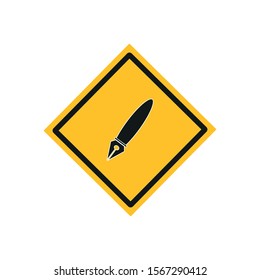 vector fountain pen icon with simple shapes