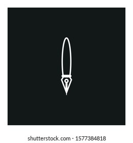 vector fountain pen icon with simple shapes