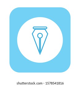 vector fountain pen icon with simple shapes
