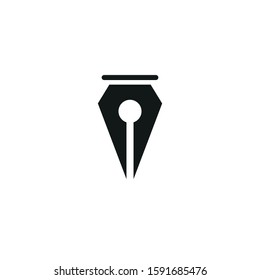 vector fountain pen icon with simple shapes