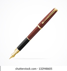 Vector Fountain pen isolated