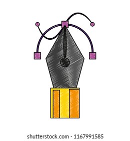 Vector fountain pen symbol scribble