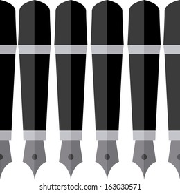 Vector Fountain Pens Background