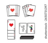 vector four aces in card game