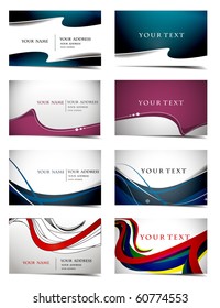 vector four business card set , elements for design.