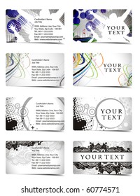 vector four business card set , elements for design.