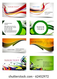 vector four business card set , elements for design.