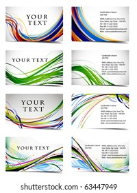 vector four business card set , elements for design.