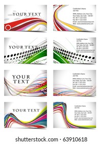 vector four business card set , elements for design.