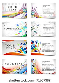 vector four business card set , elements for design.