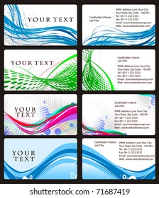 vector four business card set , elements for design.