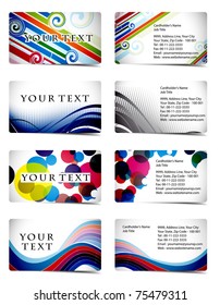 vector four business card set , elements for design.