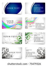 vector four business card set , elements for design.