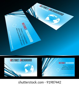 Vector four business card set. Clip-art