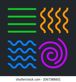 Vector four elements air water fire earth symbol logo. Nature abstract design concept four element