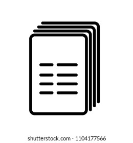 Vector four file icons in a row