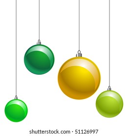  vector of four green balls