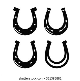 vector four Horseshoe icon on white background