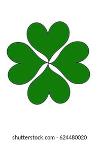Vector or four leaf clover.