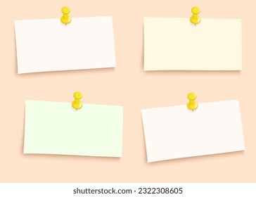 Vector of four paper note background