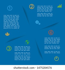 Vector Four part infographic with icons