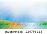 Vector four season landscape.