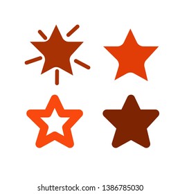 Vector four star icons, you can use for decoration and various needs