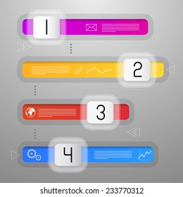 Vector Four Steps Paper Infographic Layout