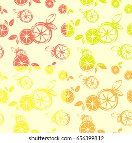 Vector Four Wallpaper Citrus Seamless Pattern, Print Textile Gift paper